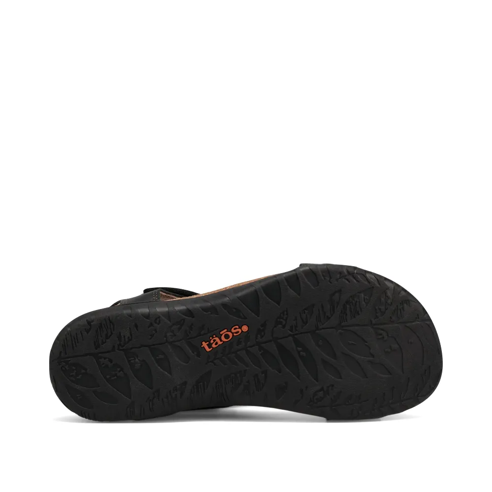 Taos Women's Wonderful Woven Leather Sandal in Black