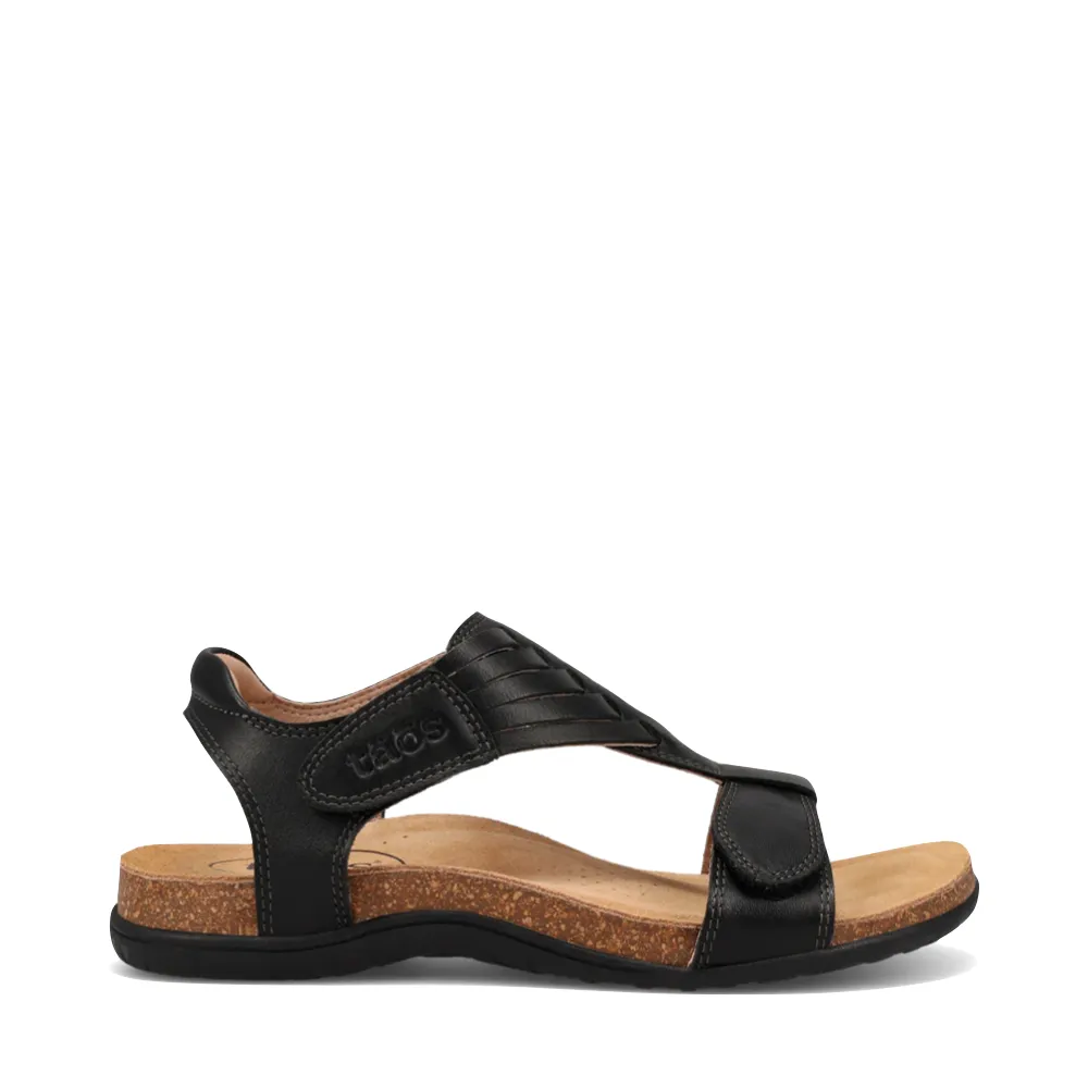 Taos Women's Wonderful Woven Leather Sandal in Black
