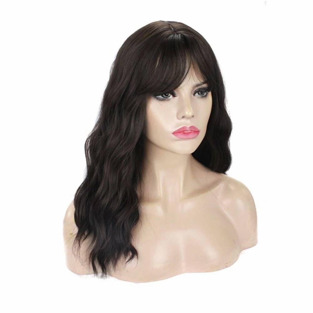 Taylor - Dark Brown Wavy Synthetic Wig With Bangs Imstyle