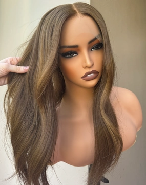 Teddy Brown Human Hair Lace Front Wig