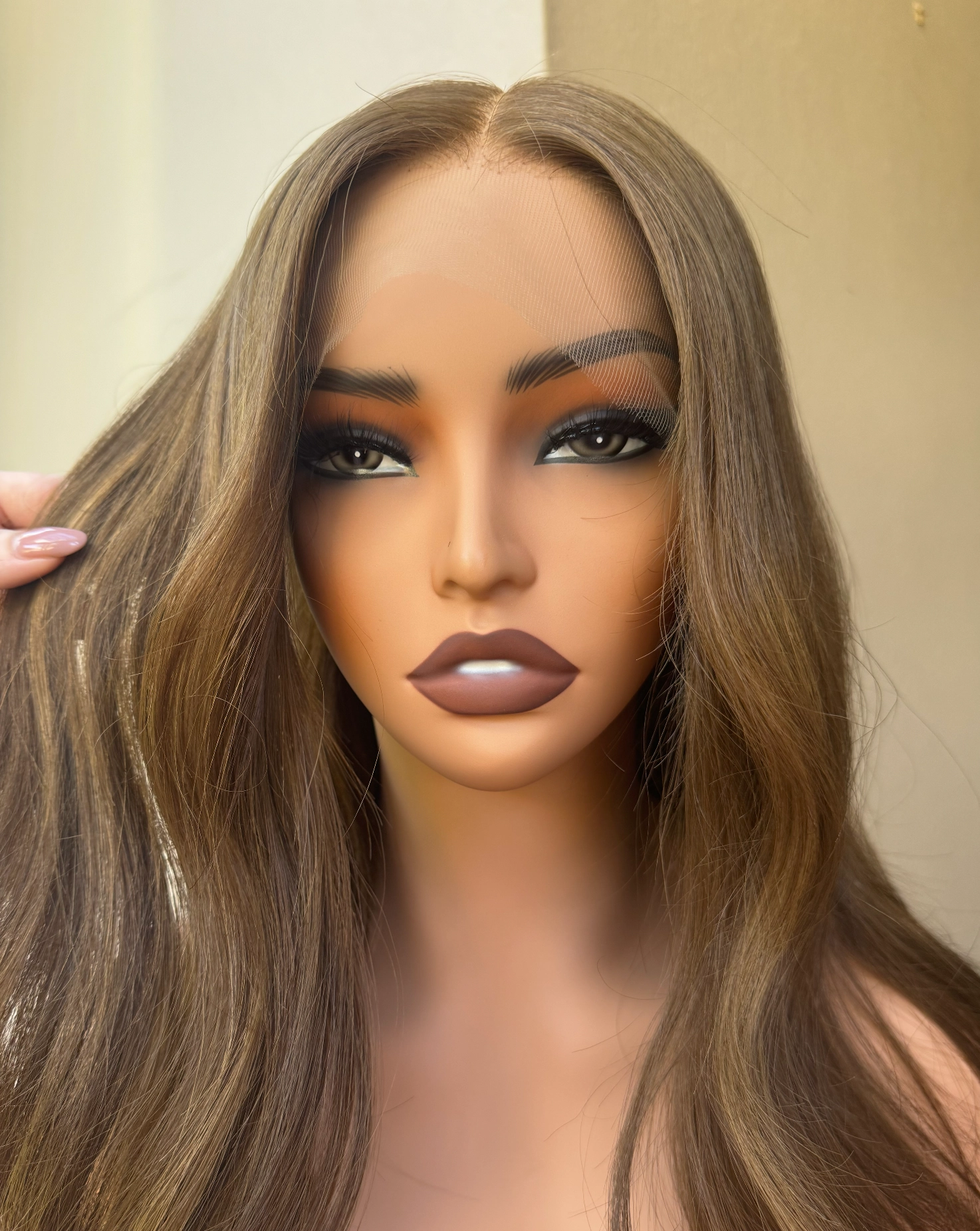 Teddy Brown Human Hair Lace Front Wig