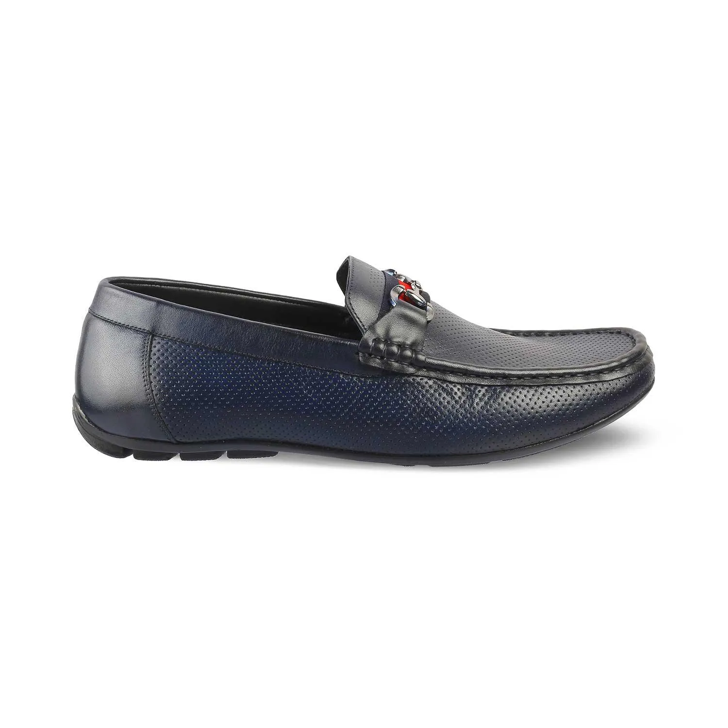 The Rottervam Navy Mens Driving Leather Loafer