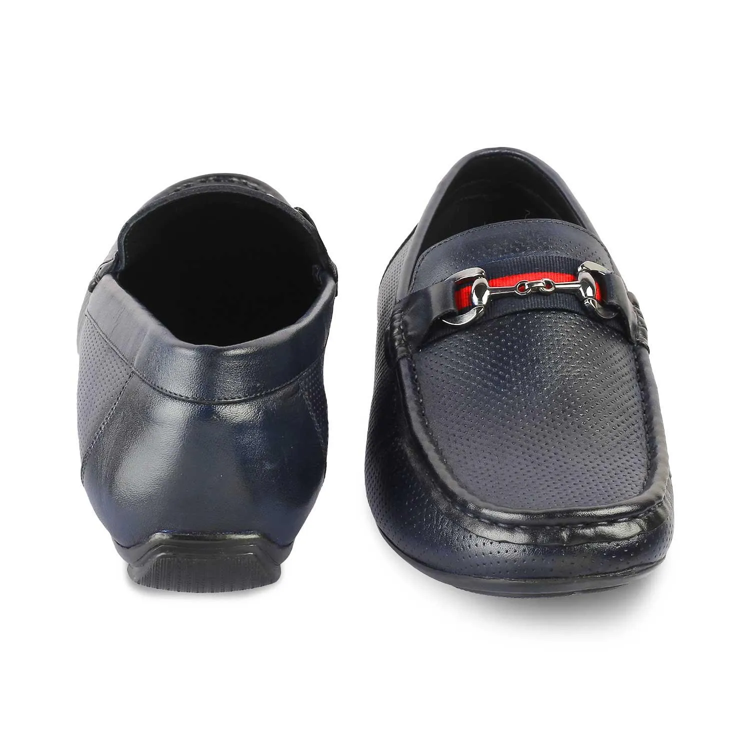 The Rottervam Navy Mens Driving Leather Loafer