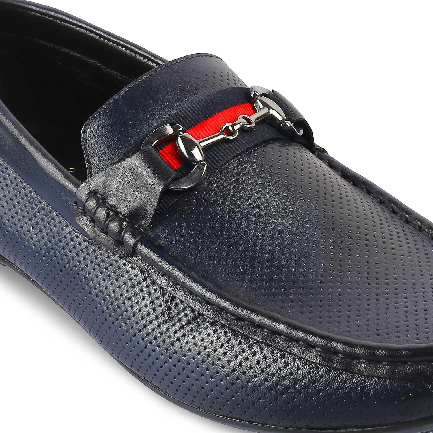 The Rottervam Navy Mens Driving Leather Loafer