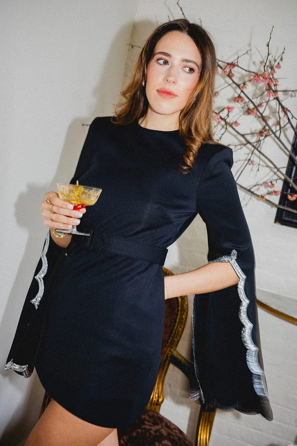 The Silva - Scallop Sleeved Mini Dress