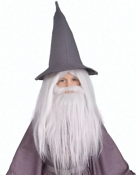 The Lord of the Rings Gandalf Long Grey Kids Wig and Beard Set