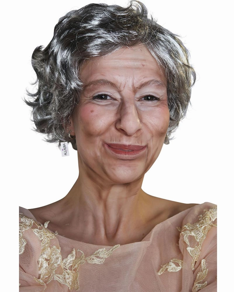 The Queen Short Grey Wig