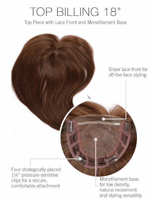 Top Billing 18&quot; Topper by Raquel Welch | Topper | Heat Friendly Synthetic