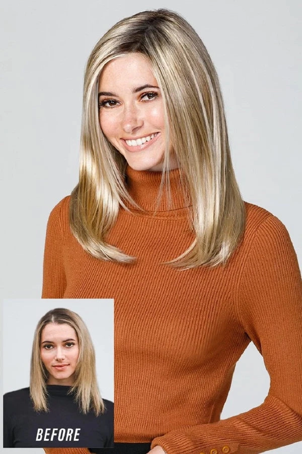 Top Coverage 18 inch Hair Topper Straight