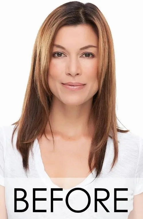 Top Full 18 inch Synthetic Monofilament Hairpiece Topper