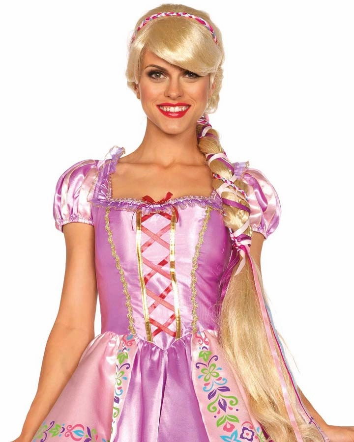 Tower Girl Deluxe Plaited Blonde Wig