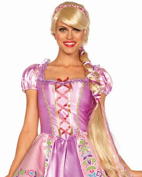 Tower Girl Deluxe Plaited Blonde Wig