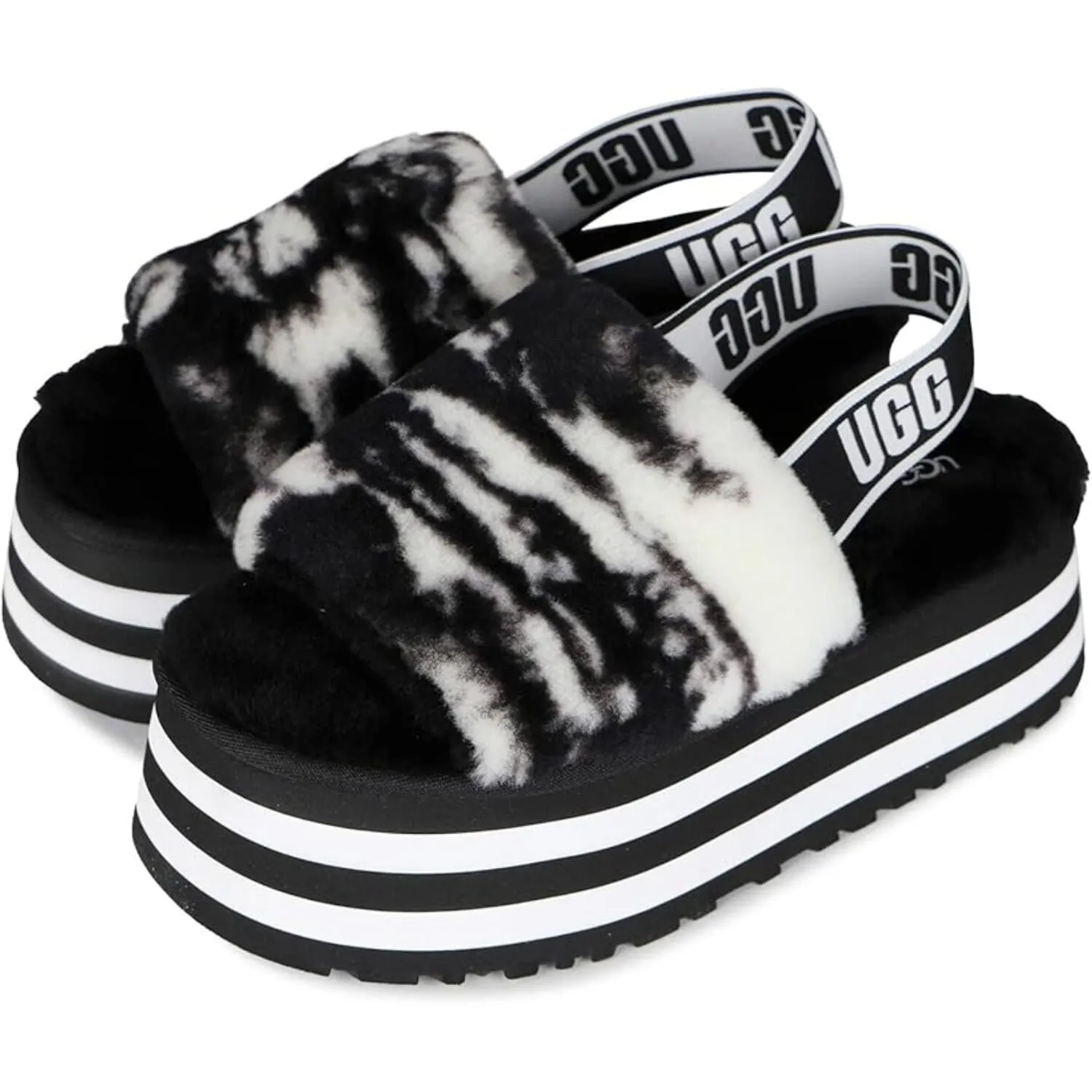 UGG Disco Marble Slide Black  1122032-W-BLK Women's