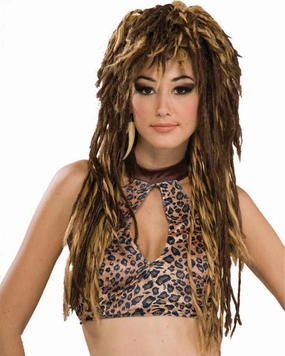 Untamed Cave Woman Long Brown Wig