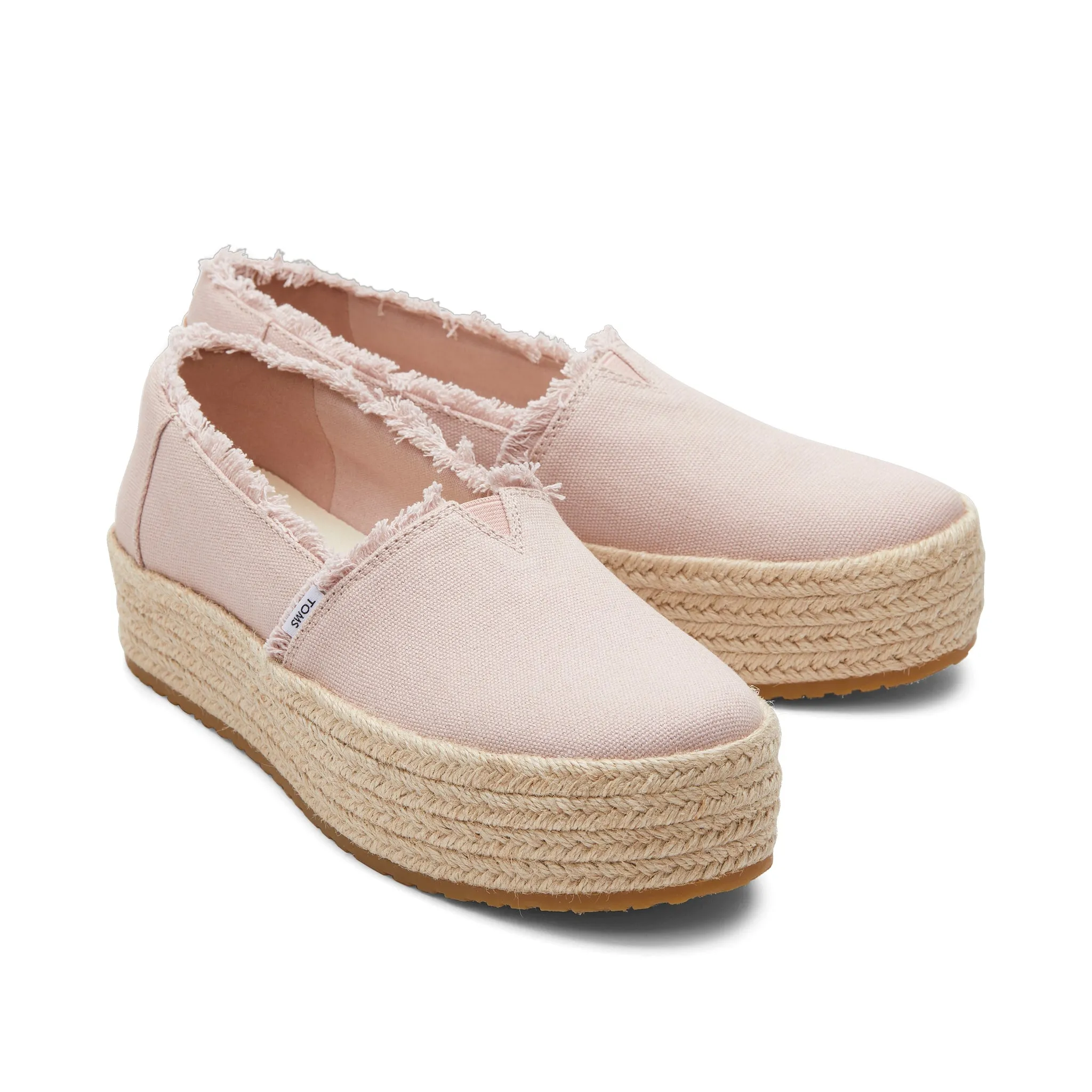 Valencia Pink Canvas Platform Espadrille