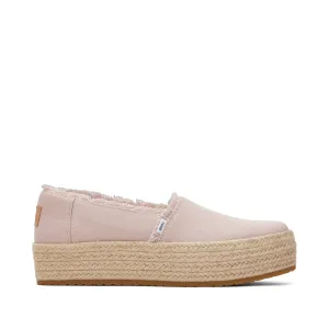 Valencia Pink Canvas Platform Espadrille