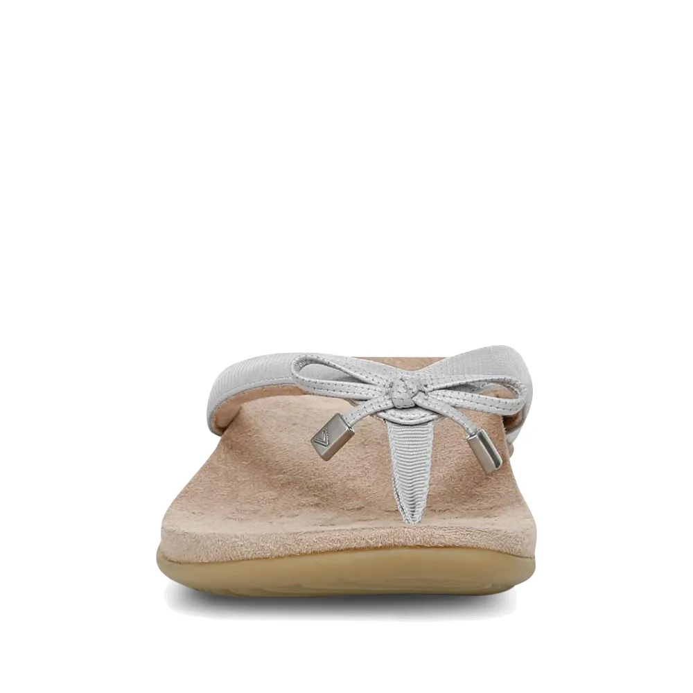 Vionic Women's Bella II Toe Post Flip Sandal in Vapor Gray