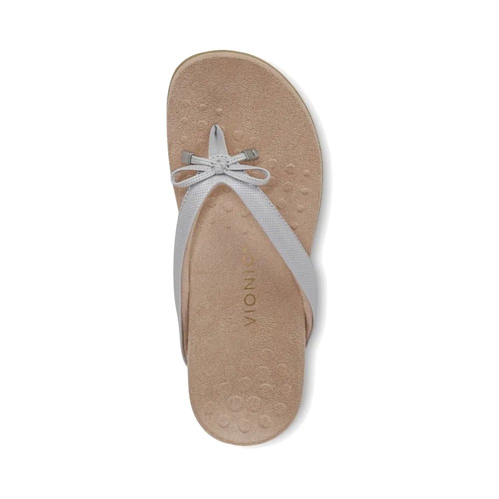Vionic Women's Bella II Toe Post Flip Sandal in Vapor Gray