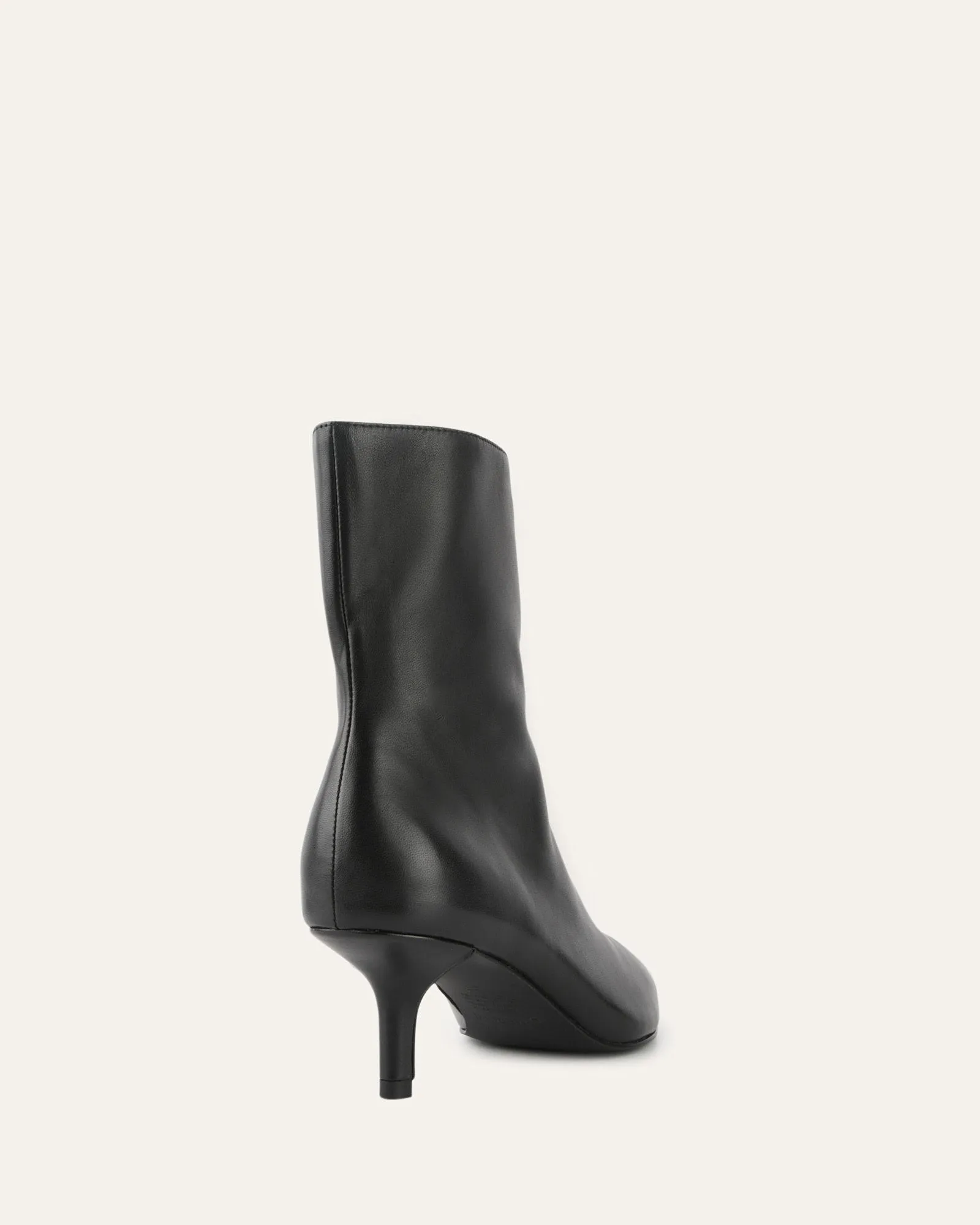 WINNIE MID ANKLE BOOTS BLACK LEATHER
