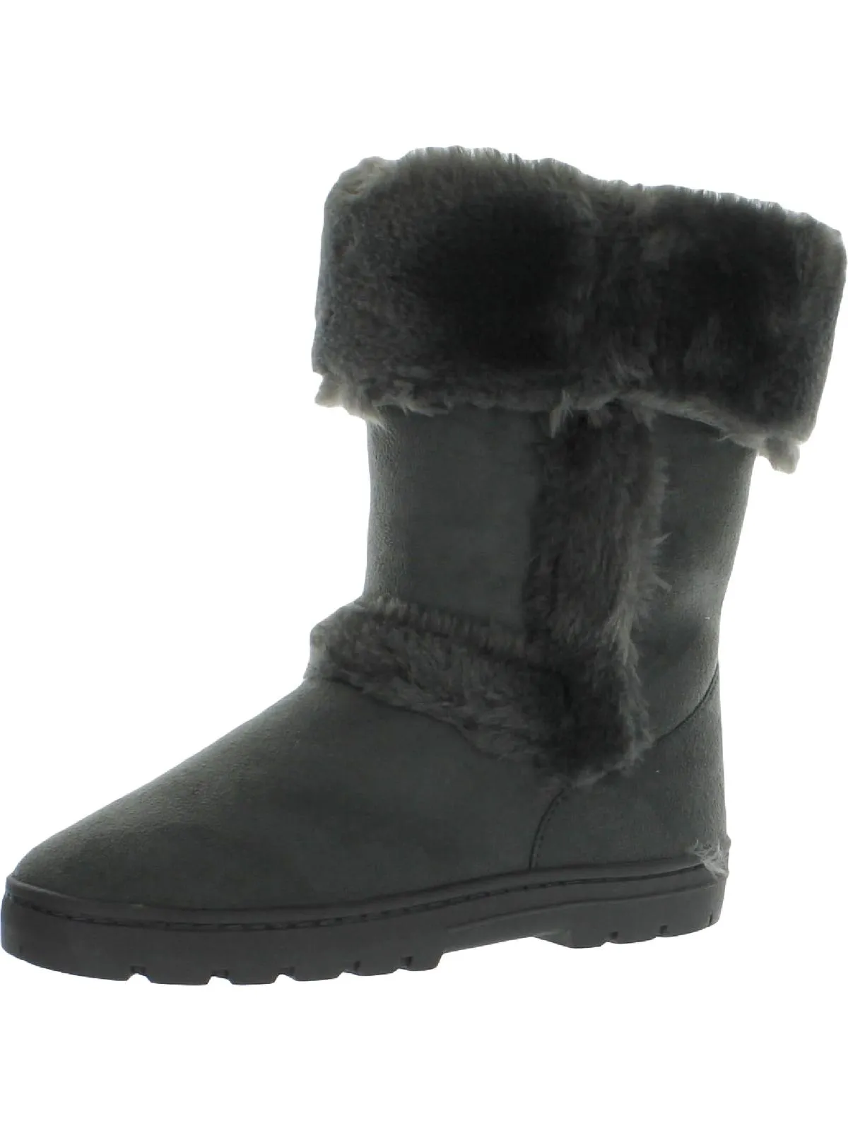 Witty Womens Suede Faux Fur Casual Boots