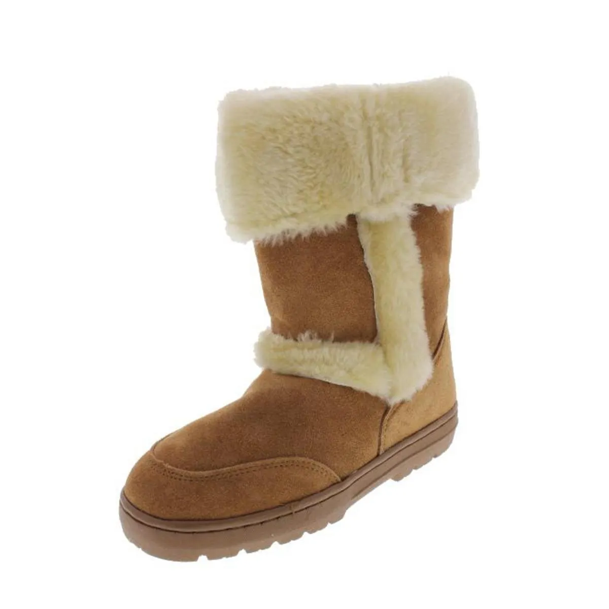 Witty Womens Suede Faux Fur Casual Boots