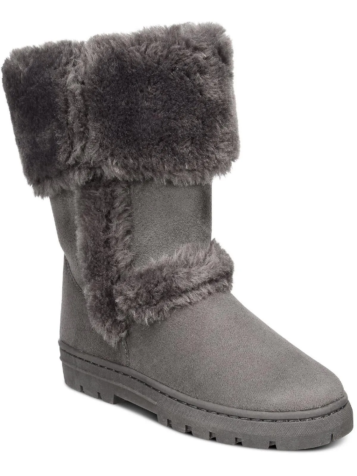 Witty Womens Suede Faux Fur Casual Boots
