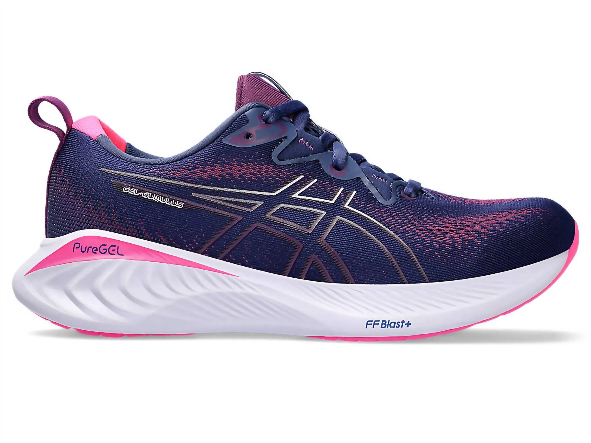 Women Gel-Cumulus 25 Running Shoes In Deep Ocean/lilac Hint
