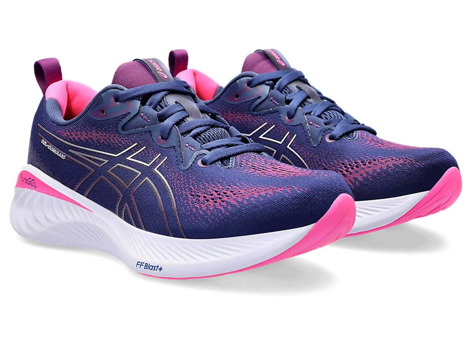 Women Gel-Cumulus 25 Running Shoes In Deep Ocean/lilac Hint