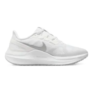 Women's Air Zoom Structure 25 Shoes In White/pure Platinum/metallic Silver