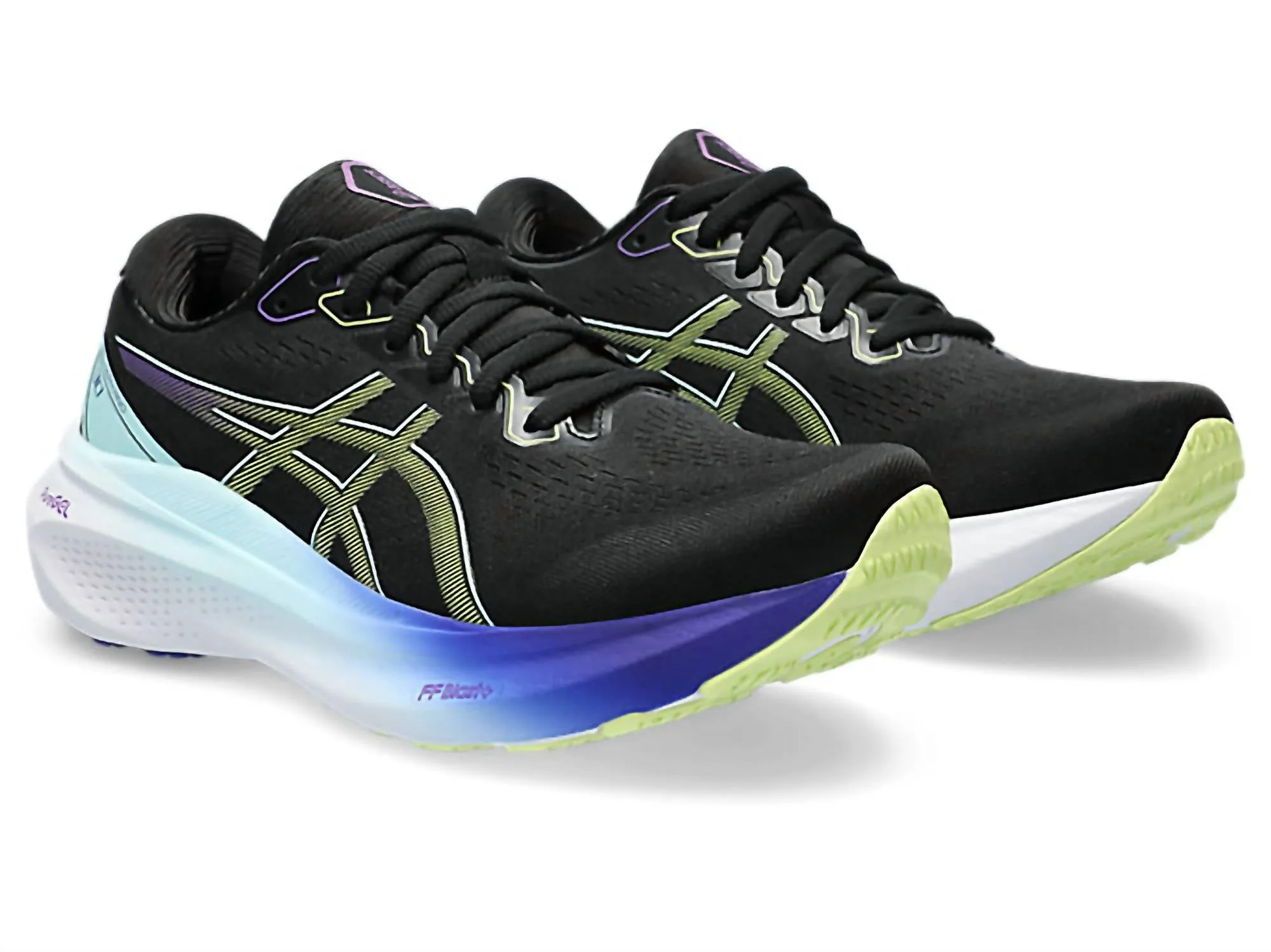 Women's Kayano 30 Shoes In Black/glow Yellow