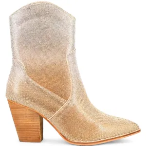 Women's Selfie Rhinestone Bootie In Gold Ombre