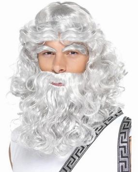 Zeus Curly Grey Wig